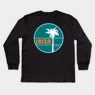 Retro Ibiza Summer Kids Long Sleeve T-Shirt